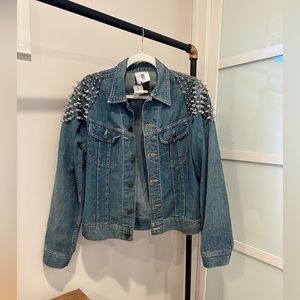 NWT LF x Lee Oversized Studded Jean Jacket